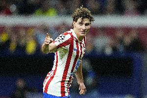 六台：阿尔瓦雷斯因病缺席马竞训练，汉茨科、瑟尔洛特参加训练