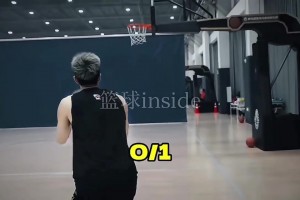 老将不易！郭艾伦体测3分半投篮测试视频，39投19中涉险过关