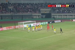 赵松源利用角球机会破门，U16国足1-0文莱