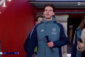 领袖！赖斯赛后：喜欢和苏比一起踢球，我们的路还很长不能太飘！