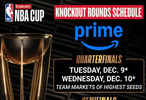 NBA公布NBA杯半决赛&决赛比赛时间：半决赛12月14日决赛17日